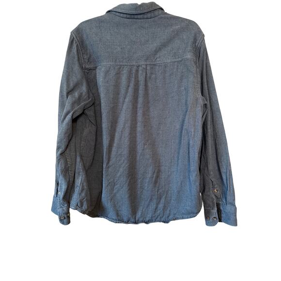 KAVU Slate Blue Long Sleeved Slate Blue Buttoned Up Men's SzXL - Picture 6 of 7